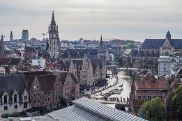 Blick von Burg Gravensteen