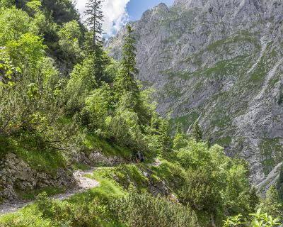 Garmisch-4 Blick zurück beim Aufstieg aus dem Höllental
