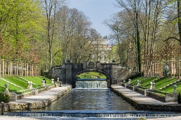 Lenzen-14 Hauptkanal im Park - Steinerne Brücke