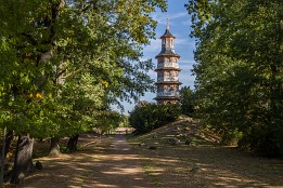 Dessau_Woerlitz_2018-39 Die Pagode im Englisch-Chinesischen Garten.