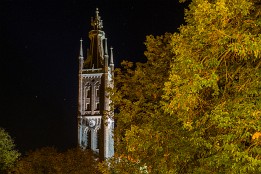 Dessau_Woerlitz_2018-33 Kirchturm bei Nacht.