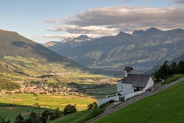 Vinschgau-5 Abendsonne über dem Etschtal