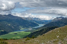 Vinschgau-8 Blick zum Haidersee und Reschensee
