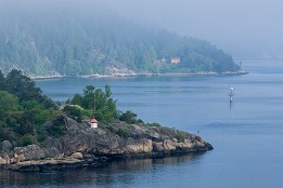 Lofotenreise-13 Oslo-Fjord am Morgen - der Nebel verhüllt alles.