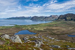 Lofotenreise-122 Gleicher Blick aber ein Stück höher auf dem Berg.
