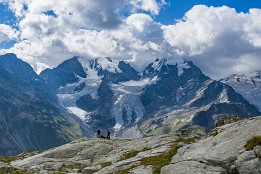 Schweiz_Jun_Aug_2023-18 Auf dem Fuorcla-Pass, Blick zum Tschierva-Gletscher