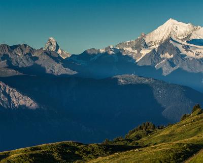 Schweiz2016-73 Blick zum Matterhorn von der Fiescher Alp